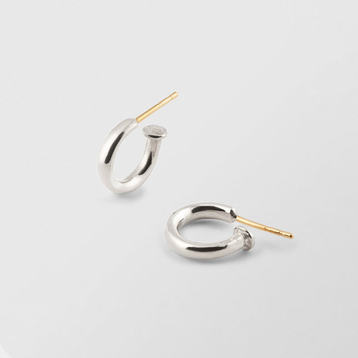 Sinne 18K Guld & Sølv Hoops