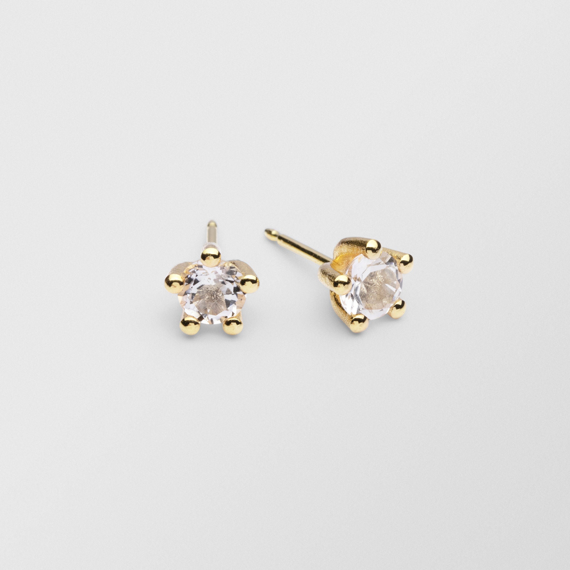 Cocktail 18k Guld Ørestikker m. 5 mm Krystaller