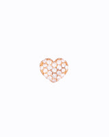 Heart 18K Gold, Whitegold or Rosegold Stud w. Diamonds