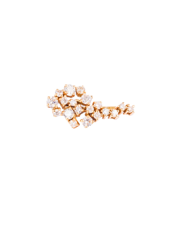 Grape 18K Gold, Whitegold or Rosegold Earring w. Diamonds