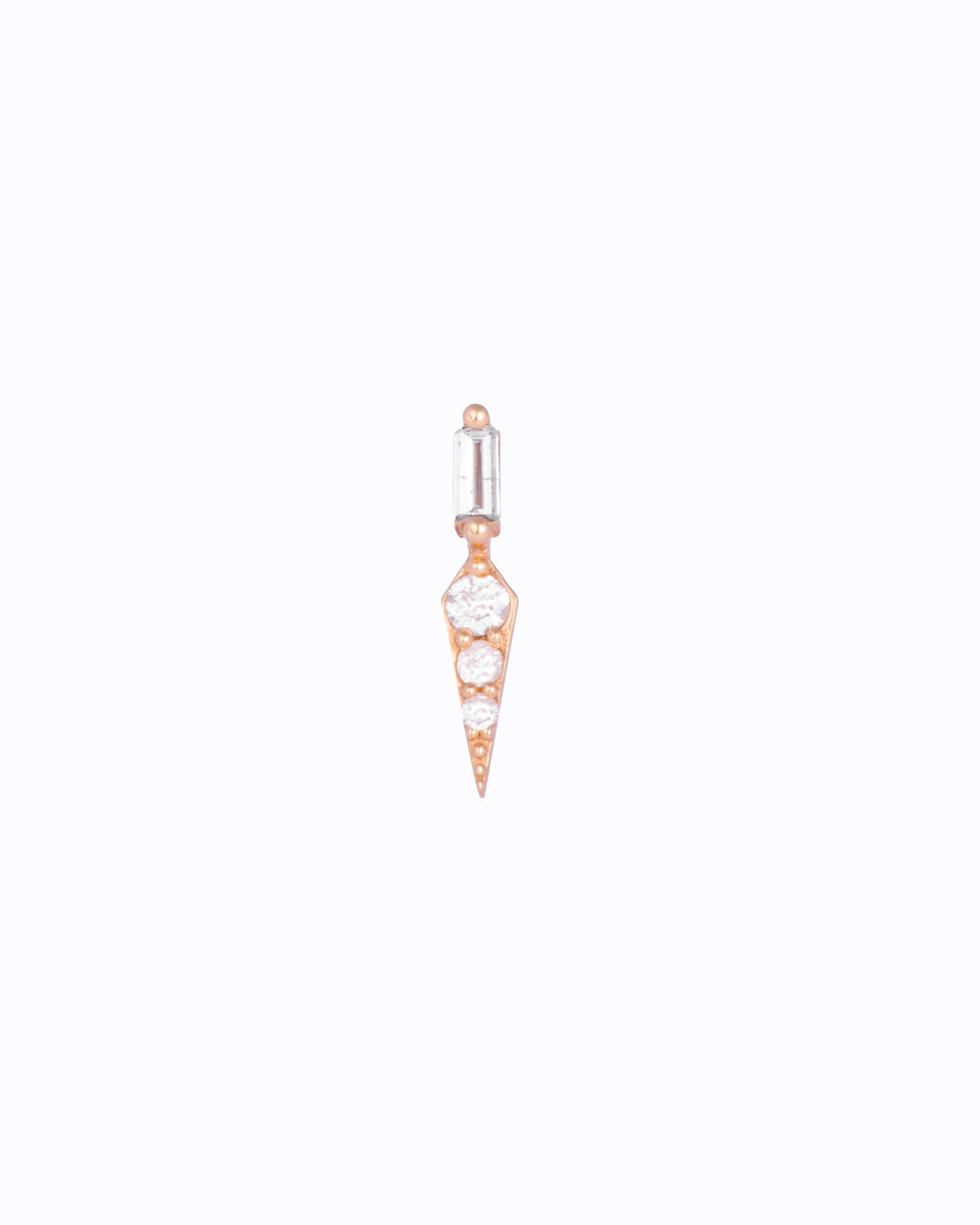 Arrow 18K Gold, Whitegold or Rosegold Stud w. Diamonds