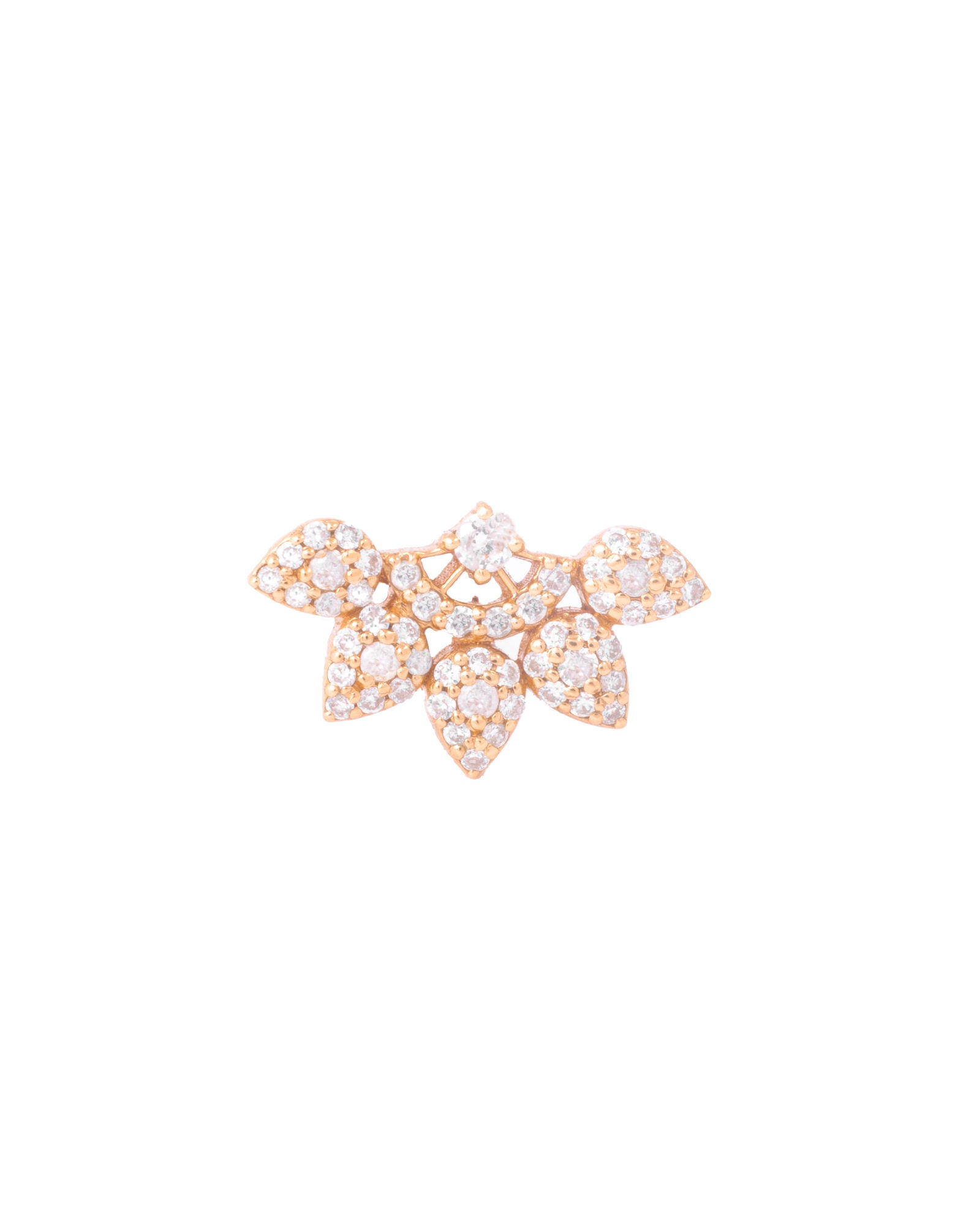 Flower 18K Gold, Whitegold or Rosegold Earring w. Diamonds