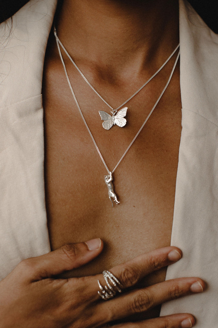 Lioness Silver Necklace