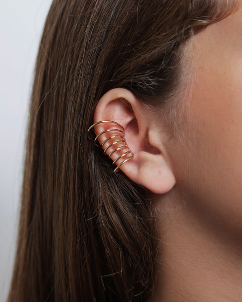 Spirale 18K Gold Whitegold or Rosegold Ear Cuff