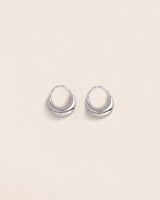 Small 18K White Gold Hoops