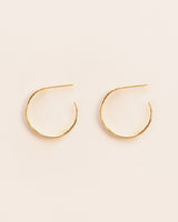 18K Simple Gold Hoops