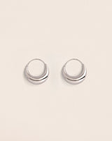 Large 18K White Gold Hoops