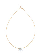 Big Eye 9K Gold Necklace w. Crystal