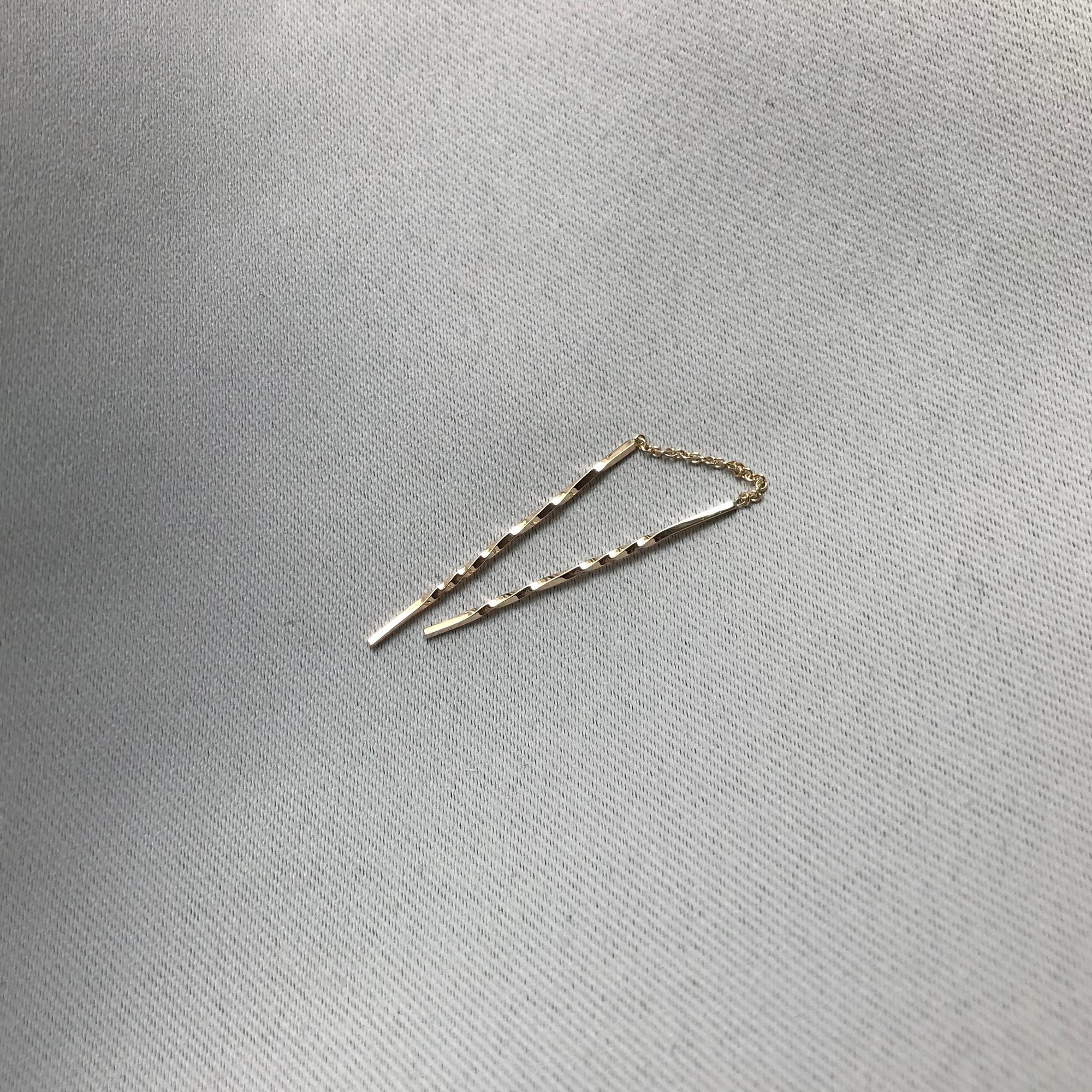 ENERGY Chimes -Twist 14K Gold Earring