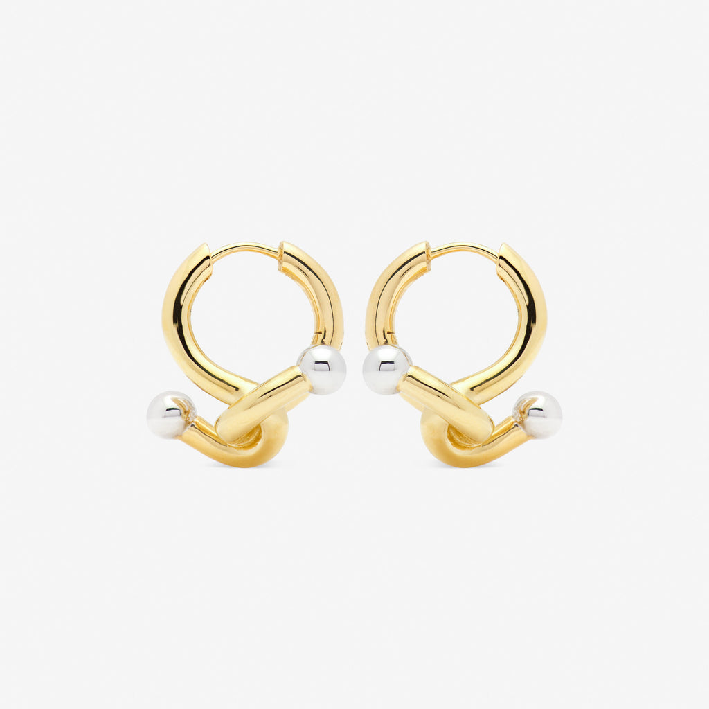 Falcate Vermeil Silver Earrings