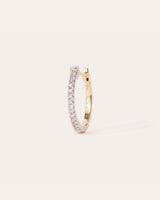 12 mm 14k Hvidguld & Guld Hoops m. Diamanter
