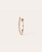 12 mm 14k Hvidguld & Guld Hoops m. Diamanter