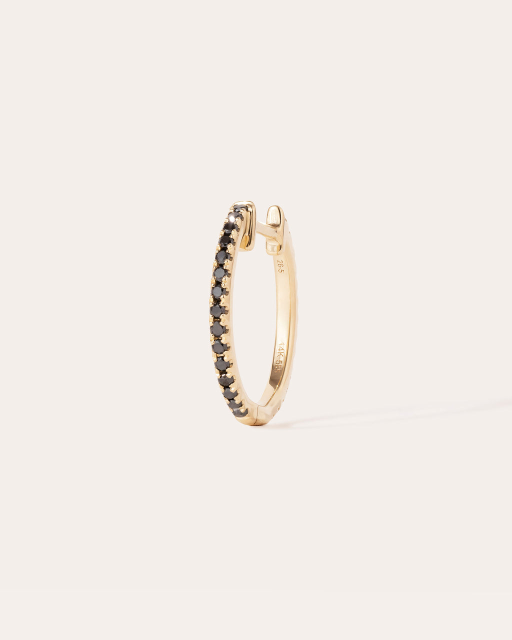 14 mm 14k Guld Hoops m. Diamanter