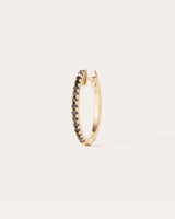 14 mm 14k Guld Hoops m. Diamanter