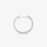 16 mm 14k Hvidguld Hoops m. Diamanter