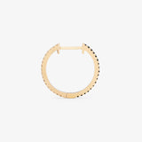 16 mm 14k Guld Hoops m. Diamanter