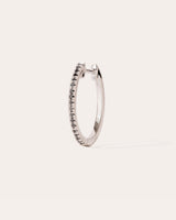 16 mm 14k Hvidguld Hoops m. Diamanter