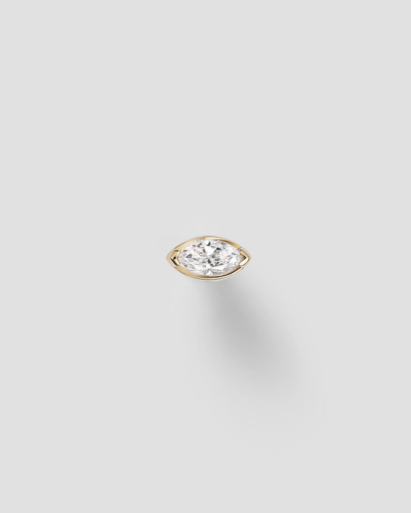 Andromis Dot Labret 14k Guld Ørepiercing m. Diamanter