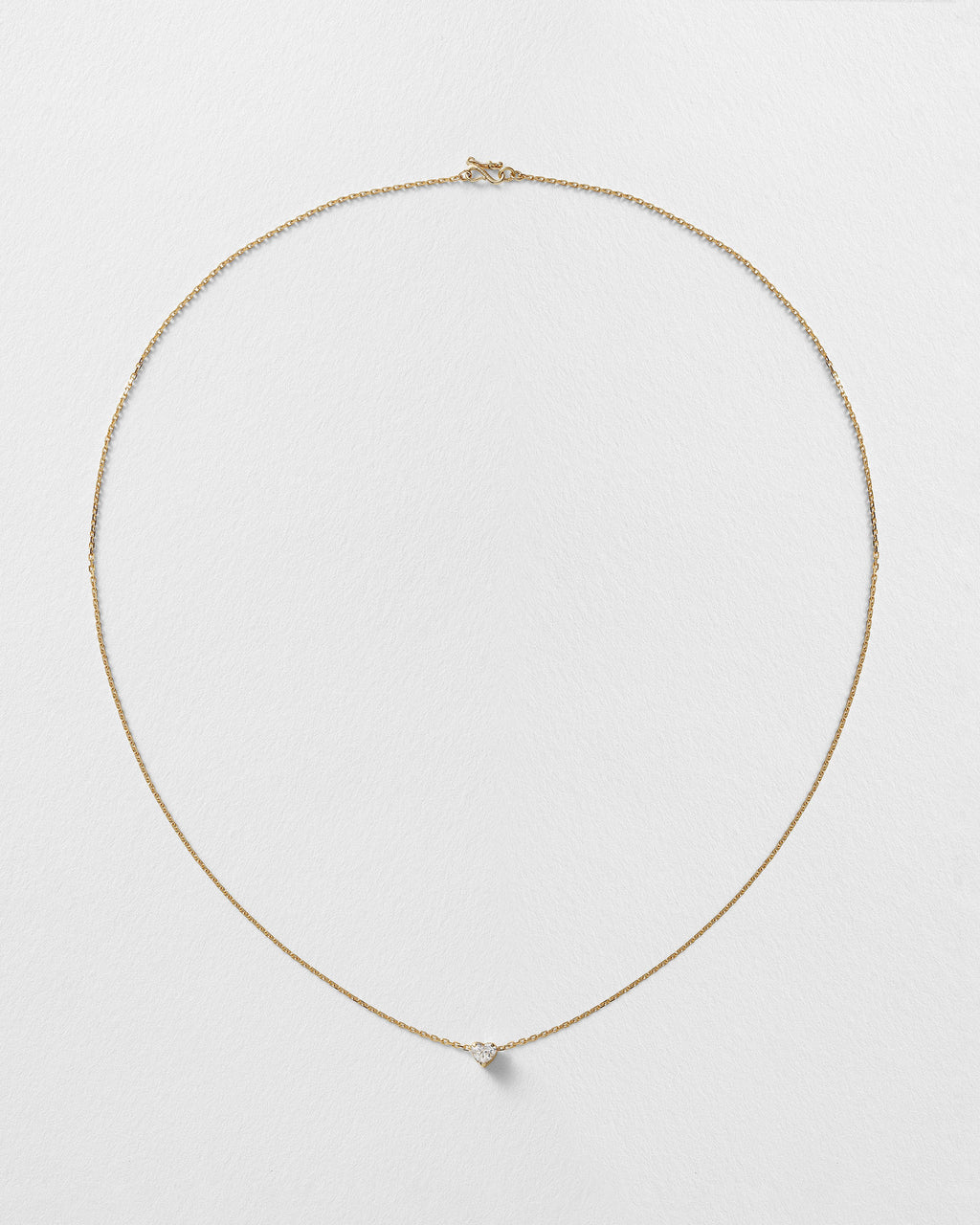 Erosia Heart Charm 18k Gold Necklace w. Diamonds