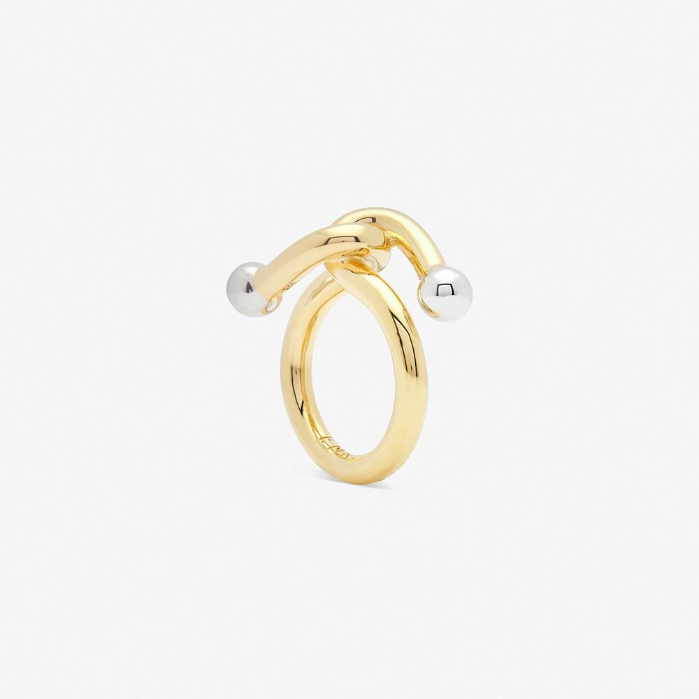 Falcate Vermeil Silver Ring