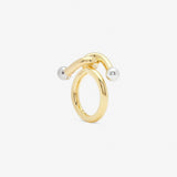Falcate Vermeil Silver Ring