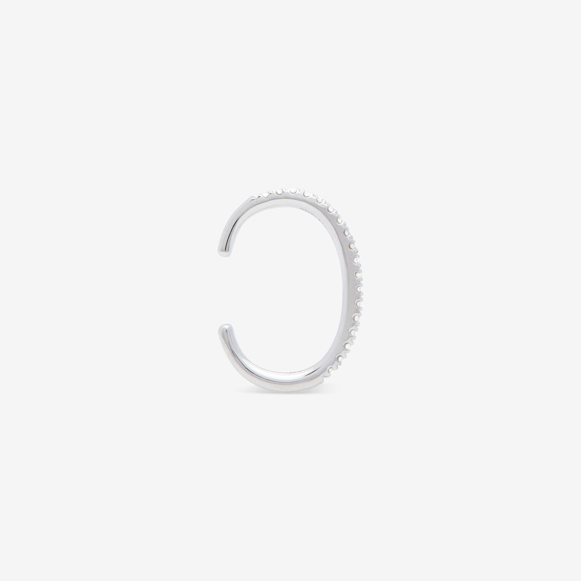 Juno 14k Whitegold Ear Cuff w. Diamonds
