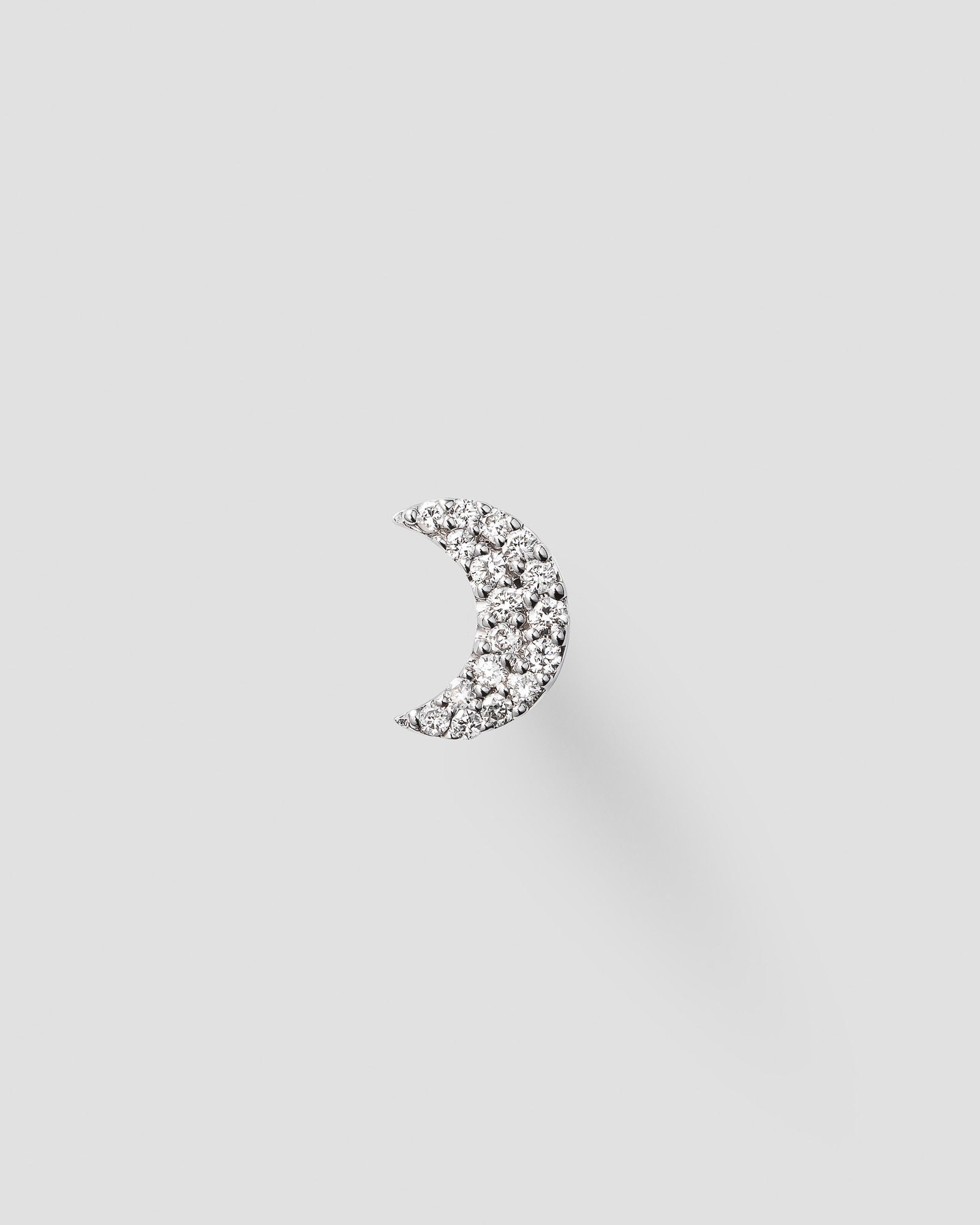 Luna Labret 14k Whitegold Ear Piercing w. Diamonds
