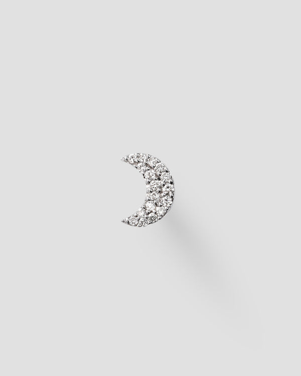 Luna Labret 14k Hvidguld Ørepiercing m. Diamanter