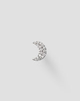 Luna Labret 14k Whitegold Ear Piercing w. Diamonds