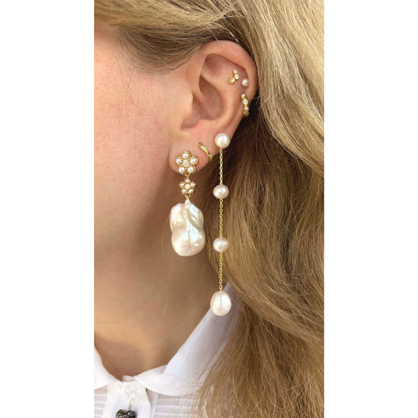 Lavinia Gold Plated Stud w. Pearls