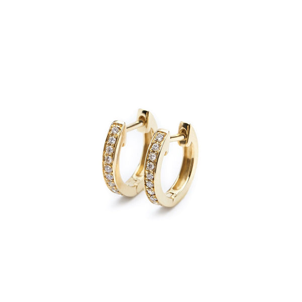 Eternity 18K Gold Hoops w. Lab-Grown Diamonds