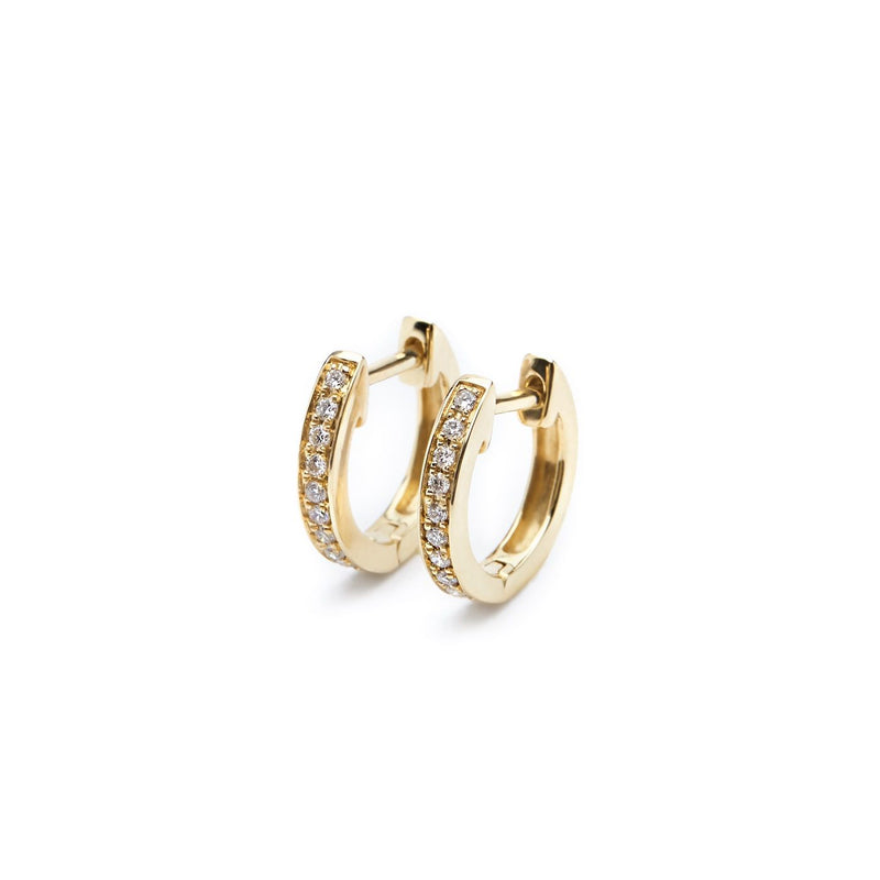 Eternity 18K Gold Hoops w. Lab-Grown Diamonds