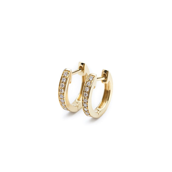 Eternity 18K Gold Hoops w. Lab-Grown Diamonds