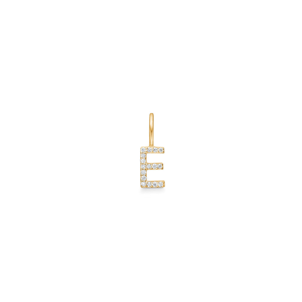 My E 18K Gold Pendant w. Diamonds
