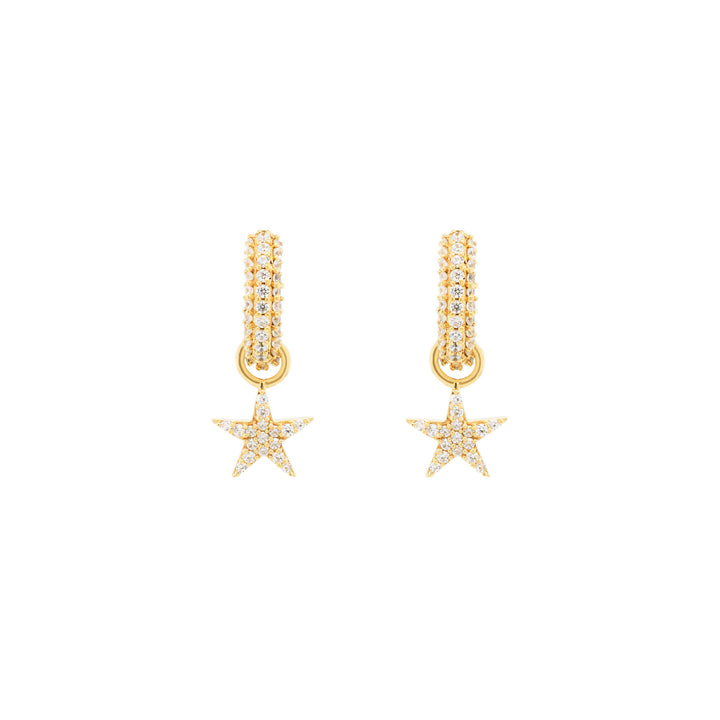 Gold Vermeil Huggie W. Sternanhänger