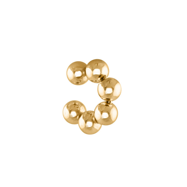 Bubble 18K goldplattierter Chunky Earcuff