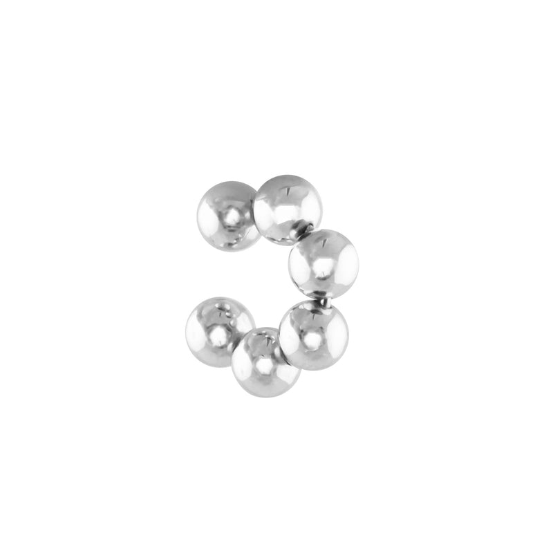 Bubble Silver Chunky Ear Cuff