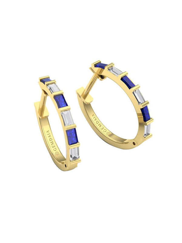 Safir Serenity 14K Guld Hoops