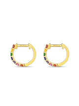 Rainbow Sapphire 14K Gold Earrings