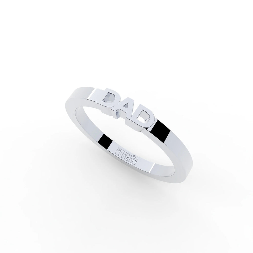 Becoming 18K Guld, Rosaguld eller Hvidguld Dad 2,5 mm Ring