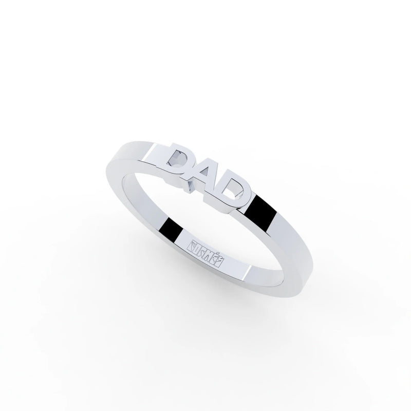 Becomming 14K Guld, Rosaguld eller Hvidguld Dad 2,5 mm ring