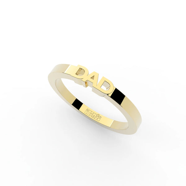 Becomming 14K Guld, Rosaguld eller Hvidguld Dad 2,5 mm ring