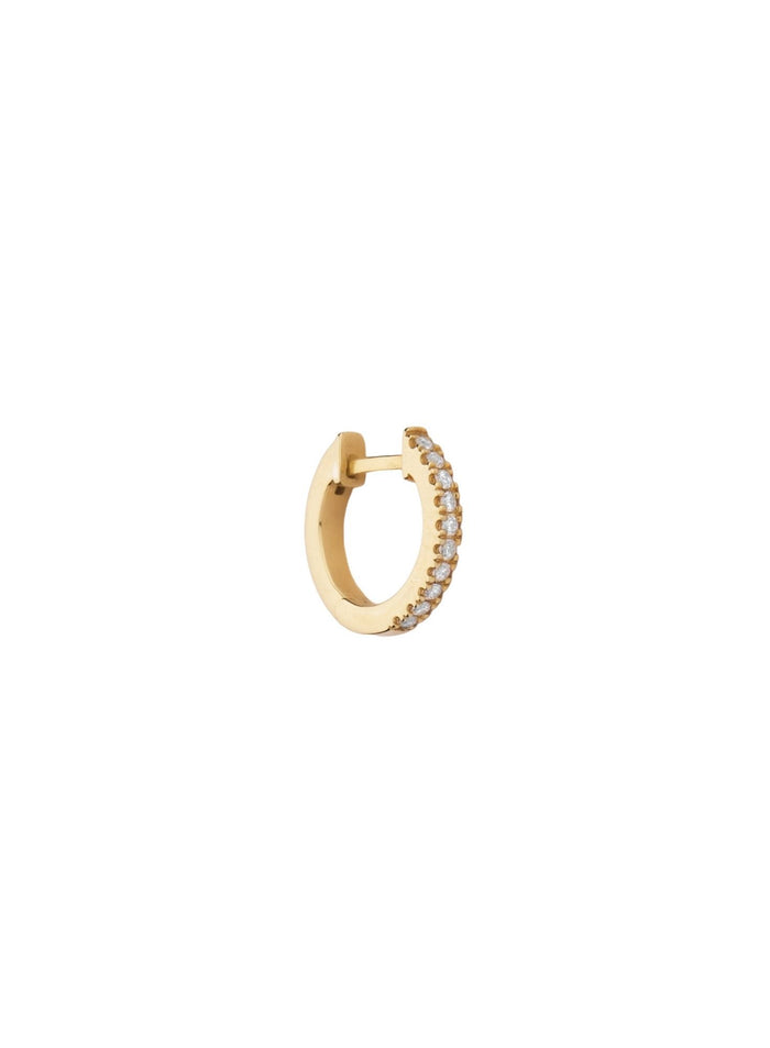 EIRA 14K Gold, Weißgold oder Roségold Huggie W. Diamanten