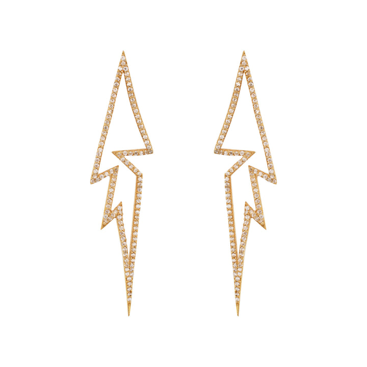 Flash Gold Vermeil Ohrringe w. Zirkonia