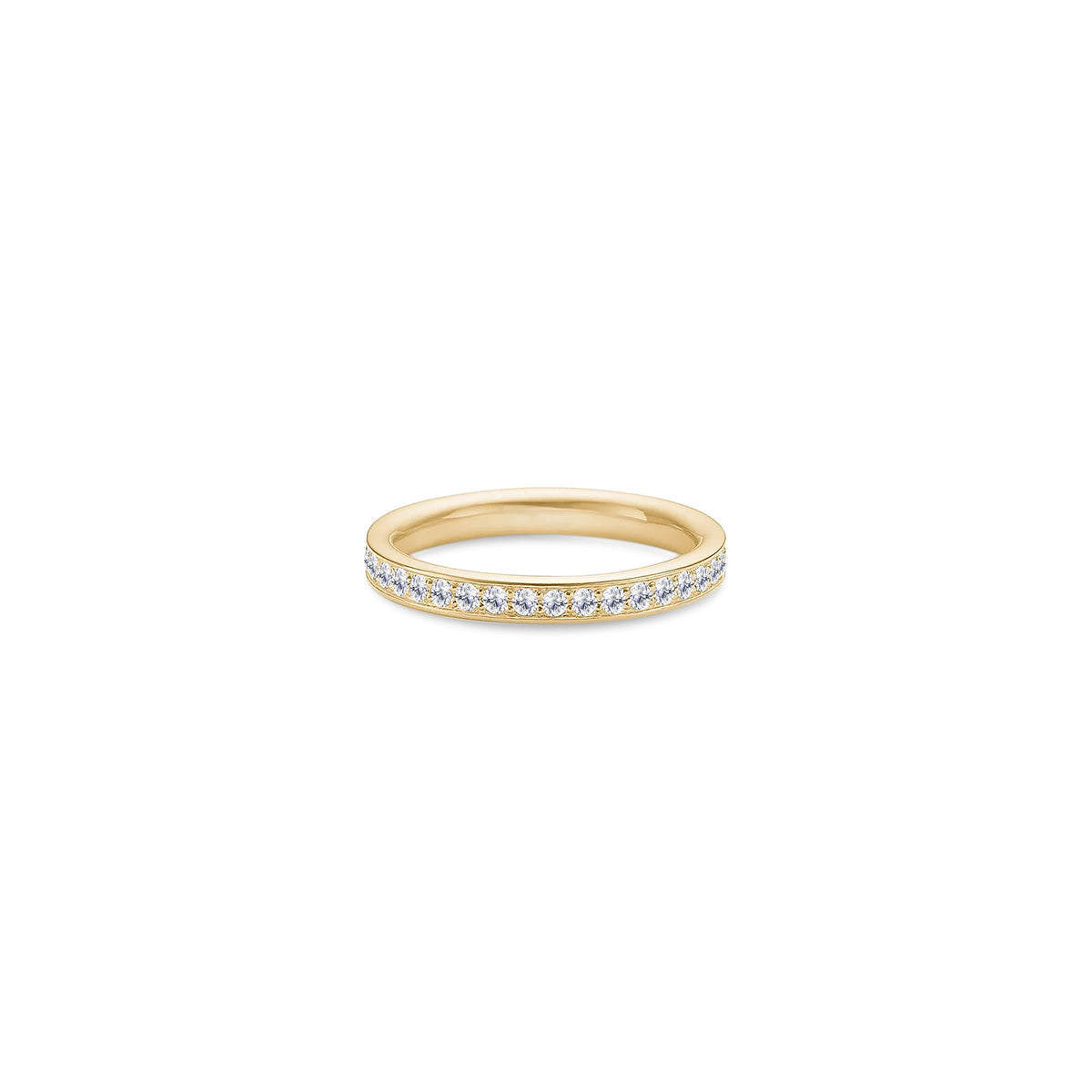 Elegance Band 18K Gold Ring w. Diamonds