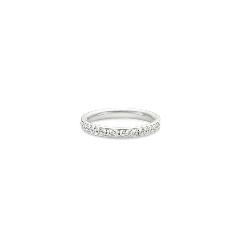 Elegance Band 18K Whitegold Ring w. Diamonds