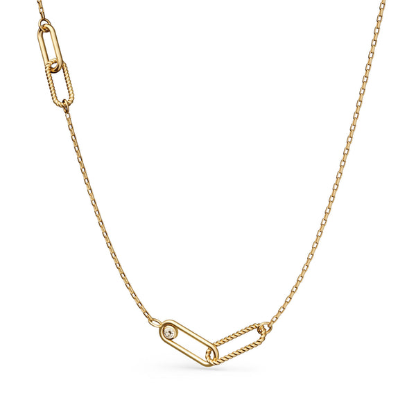 Elements N°2 18K Guld Halskæde m. Diamant