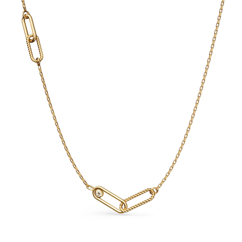 Elements N°2 18K Gold Necklace w. Diamond