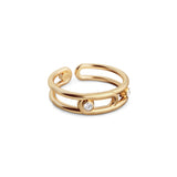 Elements N°8 18K Gold Ring w. Diamonds