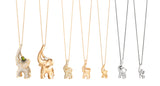 Medium Elephant Charm Pavé-Anhänger aus 18K Gelbgold I Diamanten
